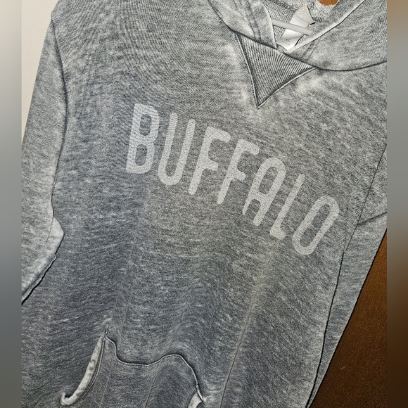 Buffalo Heather Gray Men's Sweatshirt Lightweight Hoodie Size XL By Alternative - Picture 7 of 8